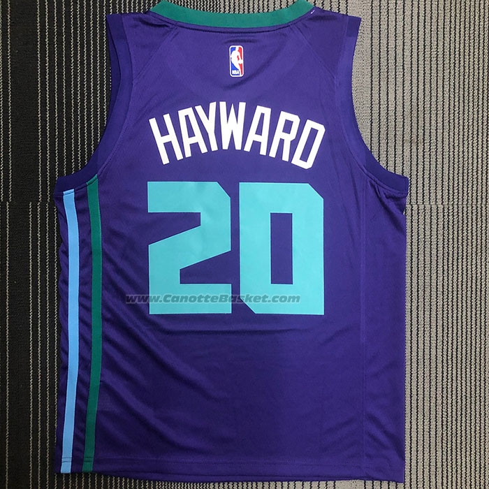 Maglia Charlotte Hornets Gordon Hayward NO 20 Statement 2020-21 Viola